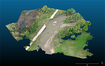 Example of 3D modeling trail erosion