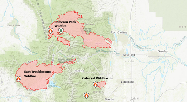Colorado 2020 wildfires map