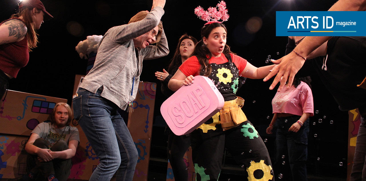 Young theatre kids acting on stage