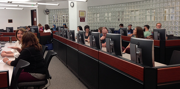 Graduate students attending the state-recognized dissertation workshop at UNC.