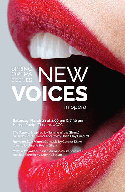 UNC Opera New Voices in Opera flier