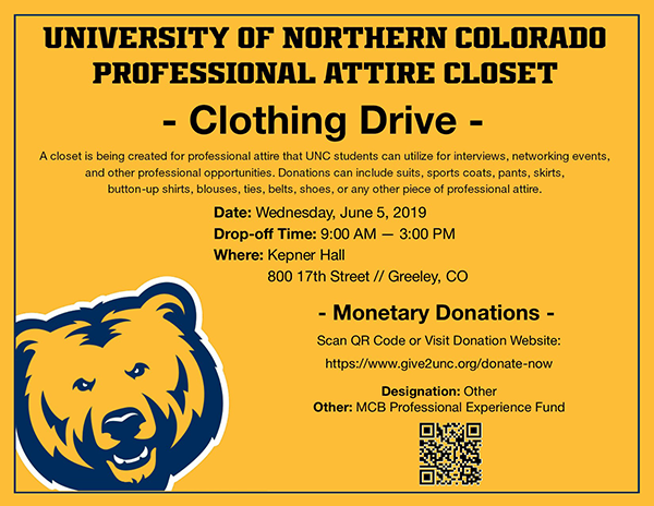 Clothing Drive flier