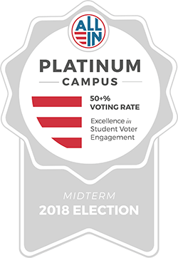 Platinum campus voting rate badge