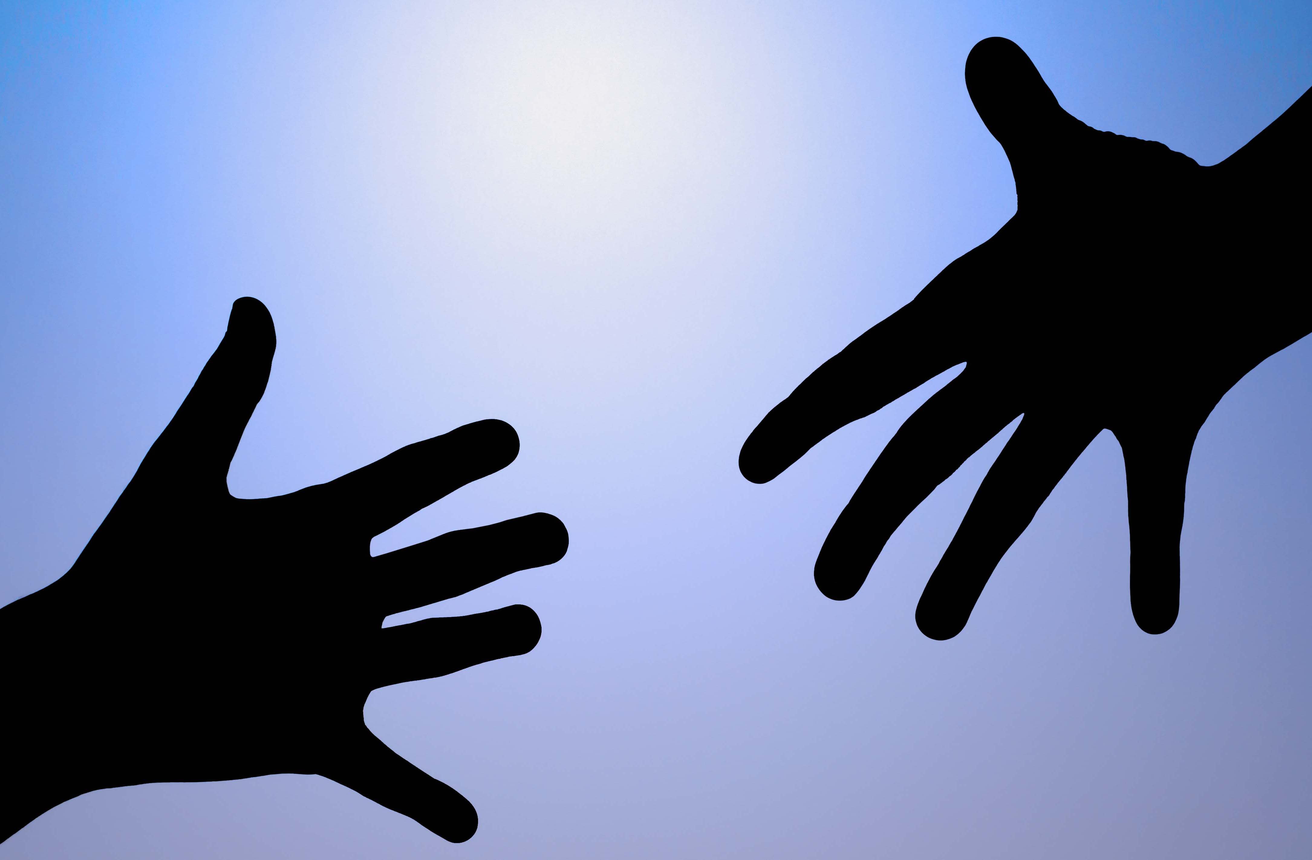 human services reaching hands