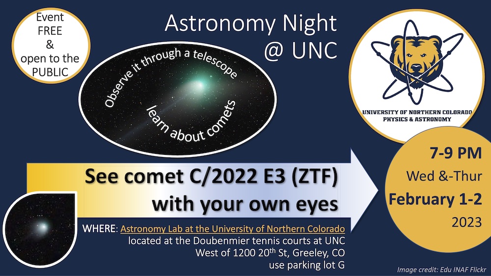 UNC Physics & Astronomy Comet Viewing Event