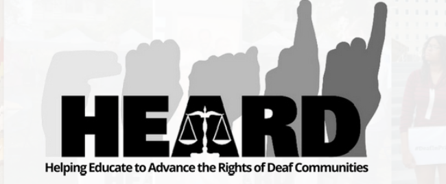 Logo for HEARD: Healping Educate to Advance the Rights of Deaf Communities