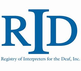 Logo for Registry for Interpreters for the Deaf