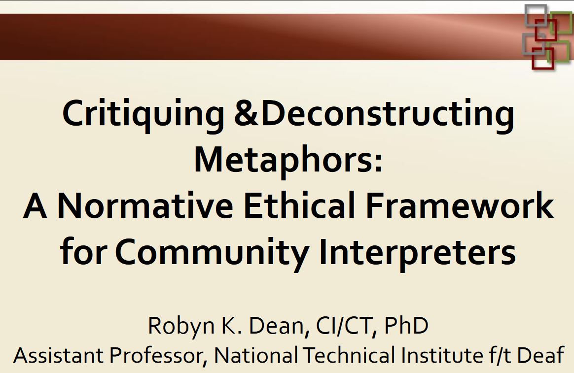 Opening Slide from Critiquing...