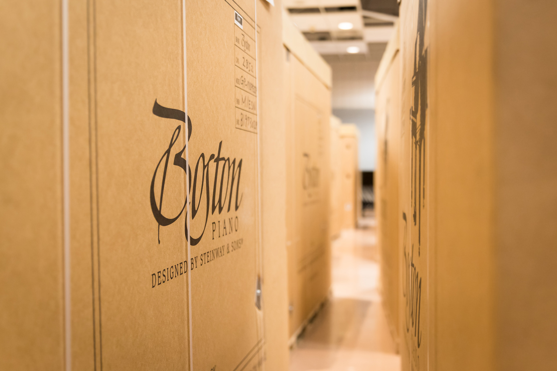 Boston Pianos in Boxes