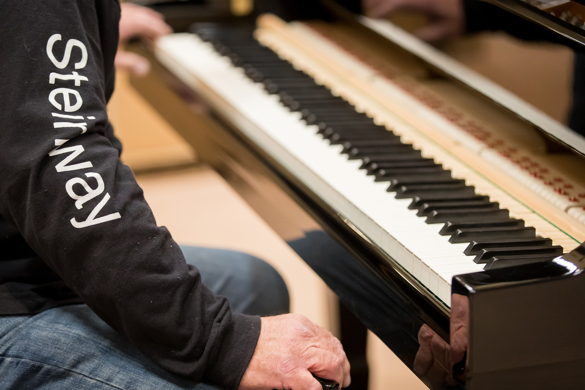 Tuning the pianos