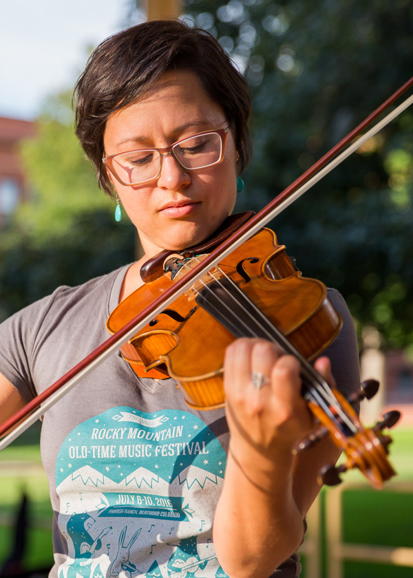 Music Student Playing Violin